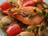 Recette Cuisine aphrodisiaque : poêlée relevée de crevettes à la pistache