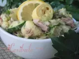 Recette Salade d'artichaut, thon, coriandre et câpres