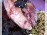 Recette Filets de poulet aux cerises noires en crumble