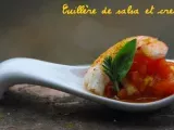 Recette Cuillère de salsa et crevette