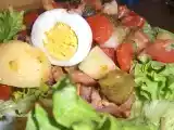 Recette Salade aux lardons et sauce au fromage blanc