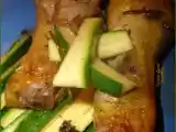 Recette Pilons de poulet rôtis en cocotte, courgettes légèrement croquantes