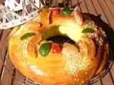 Recette Roscon de reyes al mazapan ( brioche des rois catalane)