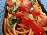 Recette Spaghetti rouges au pourpier, tomate et ail