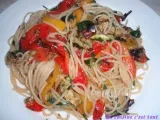 Recette Spaghettis aux légumes grillés