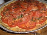 Recette Tarte à la tomate, parmesan et basilic, cheesecake d'olives noires
