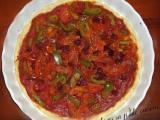 Recette Tarte fine aux légumes du soleil et au chorizo