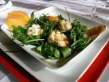 Recette Salade de st jacques, tuiles au parmesan