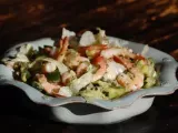Recette Salade tiède de courgettes aux crevettes