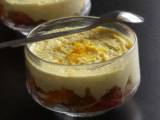 Recette Verrines de pêches et sa mousse au safran