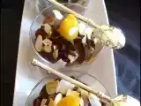 Recette Verrines chocolat sur compotée de poires au miel