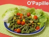 Recette Haricots mange-tout plats verts aux tomates cerises et aux câpres