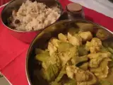Recette Poulet au curry de courgettes
