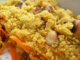 Recette Crumble salé forestier à l'indienne: carottes, garam masala, farine de pois chiche