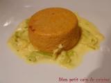 Recette Timbale de carottes et sa fondue de poireau au safran (sans gluten)