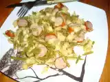 Recette Poelee croe haricots verts saucisse fumee