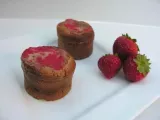 Recette Moelleux chocolat au lait au coeur coulant de fraise