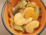 Recette Papillotes de fruits au sirop de citron, vanille & rhum