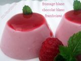 Recette Mini-bavarois express au fromage blanc, chocolat blanc et framboises