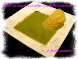 Recette Velouté de courgettes au safran et dentelles de parmesan au thermomix