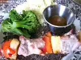 Recette Brochettes de porc marinées, sauce aigre-douce