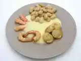 Recette Sabayon fruits de la passion aux saint-jacques, langoustines et haricots de soissons