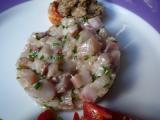 Recette Tartare des maquereaux avec une salade de 3 tomates