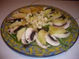 Recette Salade d'automne vitaminée : pommes, champignons, comté et sa vinaigrette noisette