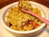 Recette Crumble de framboises, pistache et chocolat