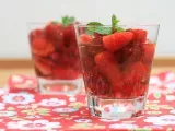 Recette Nage de fraises & framboises au thé à la menthe