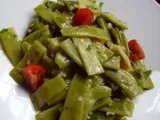 Recette Salade fraicheur de haricots vert plats au gingembre et persil