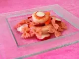 Recette Saint valentin : salade de pâtes roses et crevettes