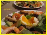 Recette Salade au saumon fumé et aux oeufs mollets
