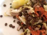 Recette Salade de lentilles vertes et saumon fumé aux pommes de terre tièdes