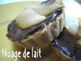 Recette Tartelettes poires chocolat, fond de tarte aux spéculoos sans cuisson