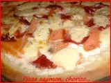 Recette Pizza du dimanche #3 : saumon, chorizo...