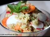 Recette Salade de quinoa, carotte et radis