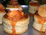 Recette Les bouchées à la reine en sauce rouge...