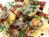 Recette Soupe aux palourdes, patates & petits lardons