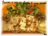 Recette Tranches de tofu aux oignons et leurs légumes