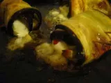 Recette Roulés d'aubergine grillée à la mozzarella et jambon italien