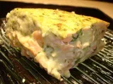 Recette Clafoutis aux courgettes, chevre et deux saumons