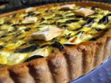 Recette Tarte de fromage frais de chèvre, bruccio, olives et thym