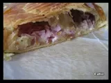 Recette Feuilleté géant jambon/bacon/fromage
