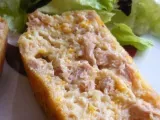 Recette Cake au thon, mimolette, échalotes frites