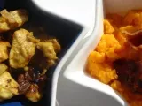 Recette Poulet aux raisins et purée de carottes au curcuma