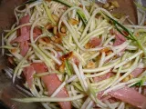 Recette Salade de courgettes au bacon et pignons de pin