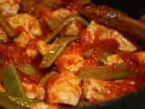 Recette Poulet et haricots plats à la sauce tomate