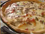 Recette Tarte simple, économique mais délicieuse, au jambon blanc et champignons de paris