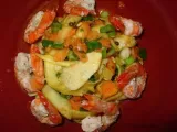 Recette Salade de papaye aux crevettes